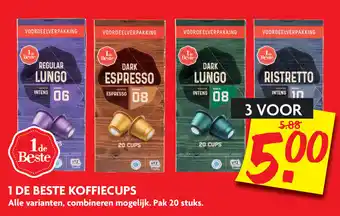 Dekamarkt 1 de Beste koffiecups 3*20st aanbieding