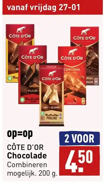 ALDI Cote d'or chocolade 200g aanbieding