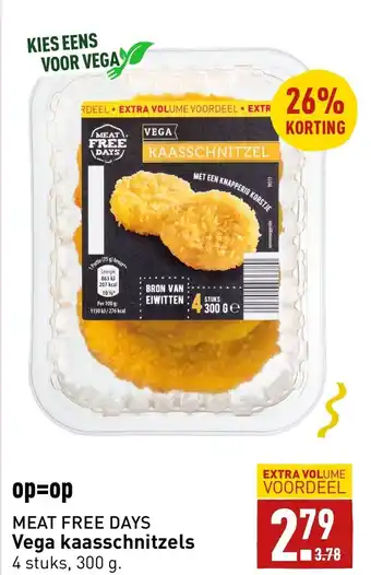 ALDI Meat free days vega kaasschnitzels 300g aanbieding