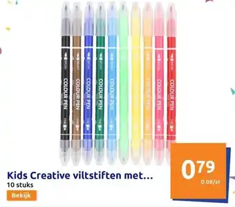 Action Kids creative viltstiften met dubbele punt aanbieding