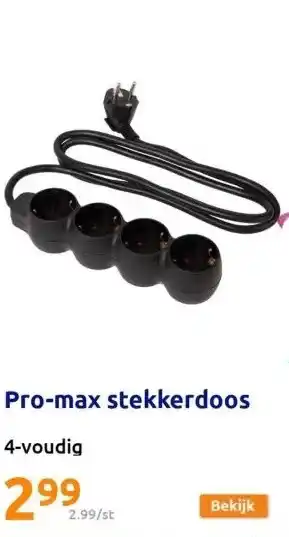 Action Pro-max stekkerdoos aanbieding