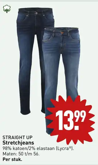 ALDI Straight up stretchjeans aanbieding