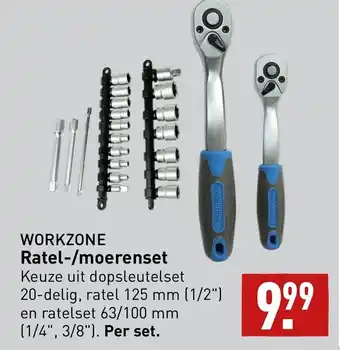 ALDI Workzone ratel-/moerenset aanbieding