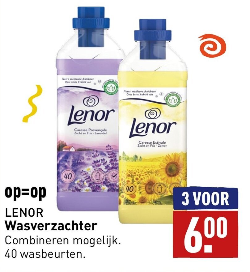 Lenor wasverzachter aanbieding bij ALDI