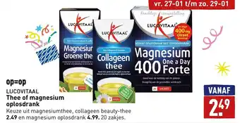 ALDI Lucovitaal thee of magnesium oplosdrank aanbieding