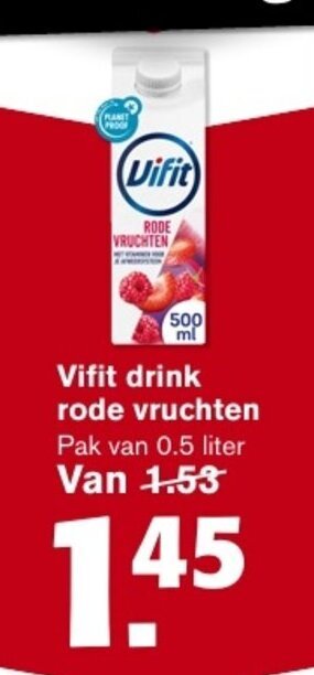 Hoogvliet Vifit drink rode vruchten aanbieding