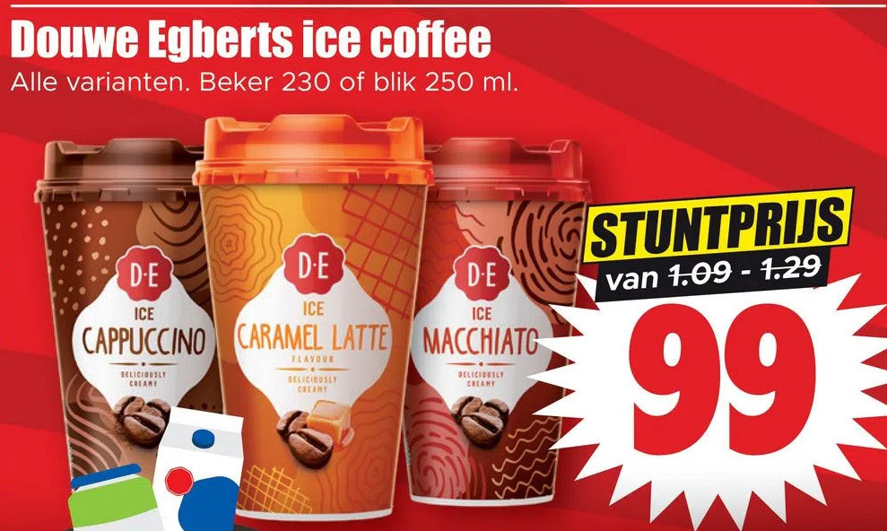 Douwe egberts ice coffee aanbieding bij Dirk