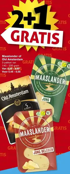 Hoogvliet Maaslander of old amsterdam 2+1 gratis aanbieding