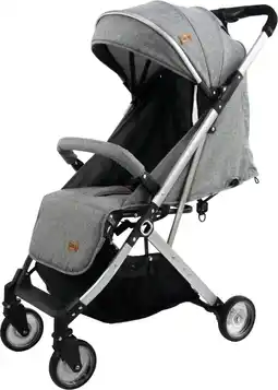 Bol.com Ding vivo wandelwagen - grijs/zilver - inklapbare buggy - inclusief boodschappenmandje en zonnekap aanbieding