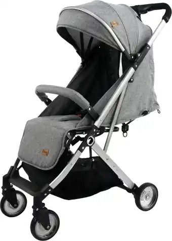 Bol.com Ding vivo wandelwagen - grijs/zilver - inklapbare buggy - inclusief boodschappenmandje en zonnekap aanbieding