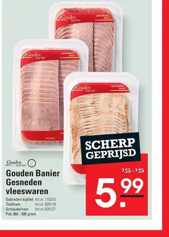 Sligro Gouden Banier Gesneden vleeswaren aanbieding