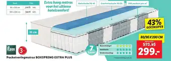Lidl Pocketveringmatras boxspring extra plus aanbieding