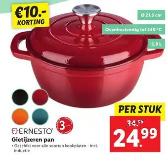 Lidl Ernesto gietjzeren pan aanbieding