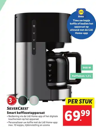 Lidl Silvercrest smart koffiezetapparaat aanbieding