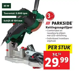 Lidl Parkside kettingzaagslijper aanbieding