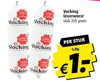 Boni Vocking leverworst 250 gram aanbieding