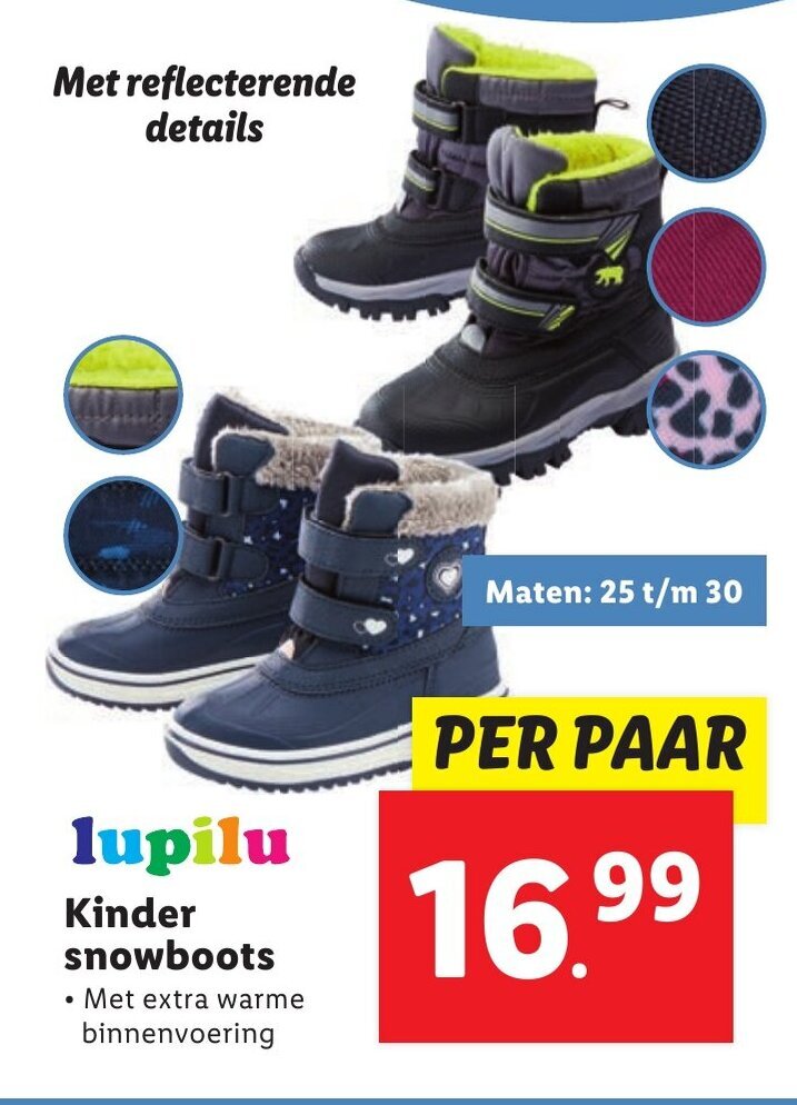 Kinder snowboots aanbieding bij Lidl