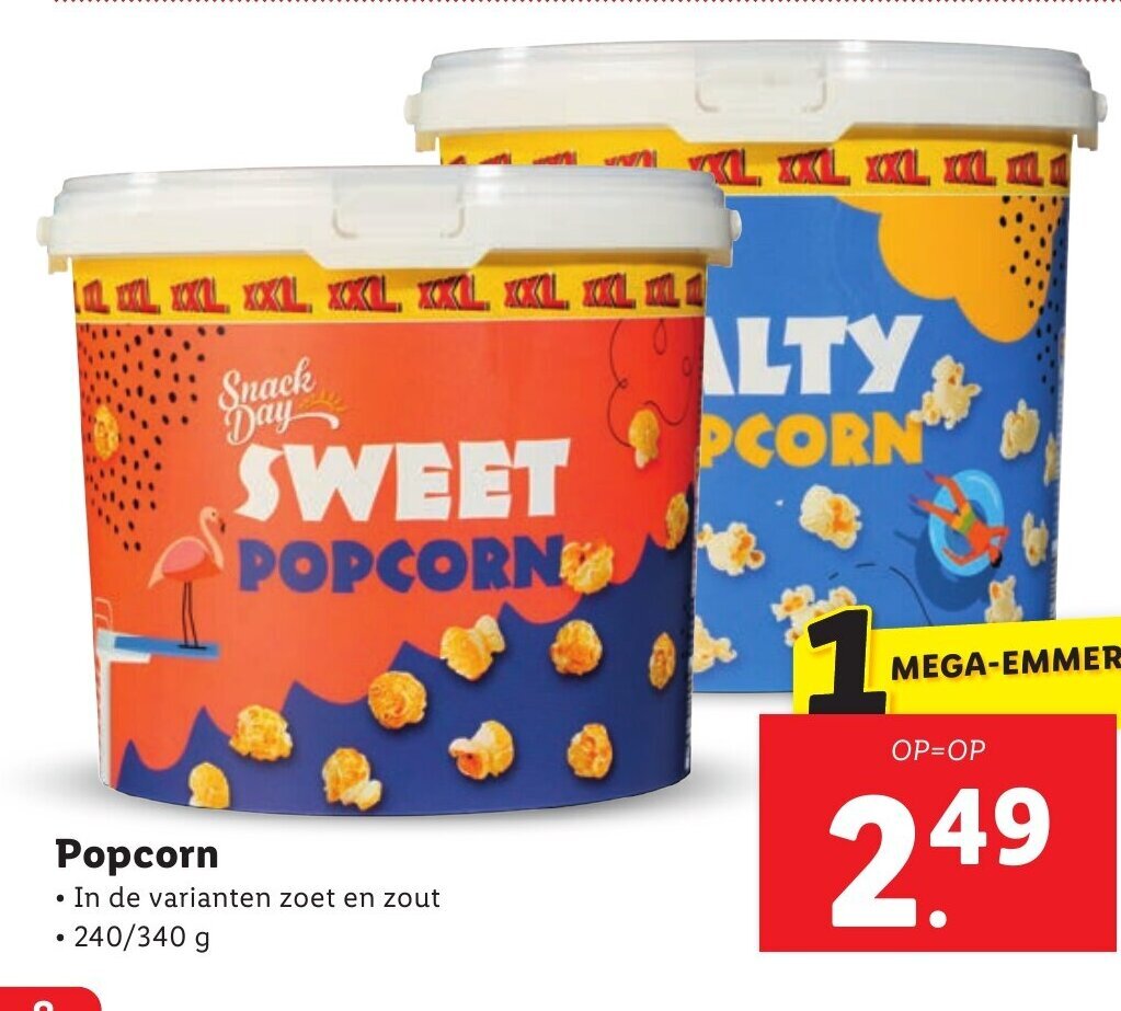 Popcorn 240g aanbieding bij Lidl