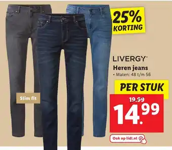 Lidl Livergy heren jeans aanbieding