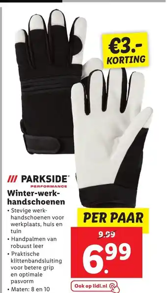 Lidl Parkside winter-werk-handschoenen aanbieding