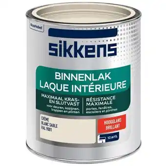 Praxis Sikkens binnenlak hoogglans ral 9001 750ml aanbieding