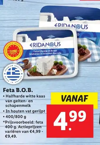 Lidl Feta B.O.B 400g aanbieding