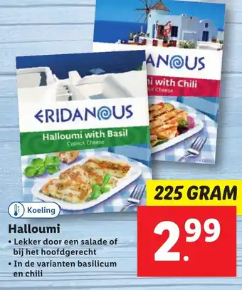 Lidl Halloumi 225g aanbieding