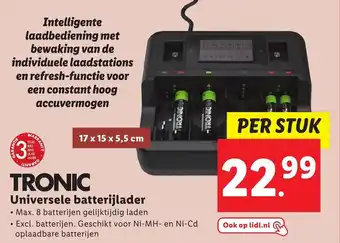 Lidl Tronic universele batterijlader aanbieding