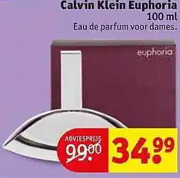 Kruidvat Calvin Klein Euphoria 100ml aanbieding