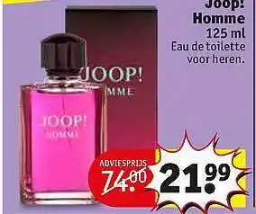 Kruidvat Joop! Homme 125ml aanbieding