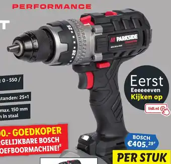 Lidl Parkside accu-schroeboormachine 20v 150nm aanbieding