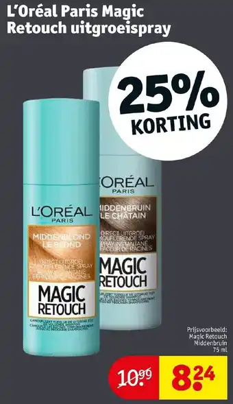 Kruidvat L'oreal paris magic retouch uitgroeispray 75ml aanbieding