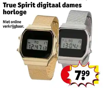 Kruidvat True spirit digitaal dames horloge aanbieding