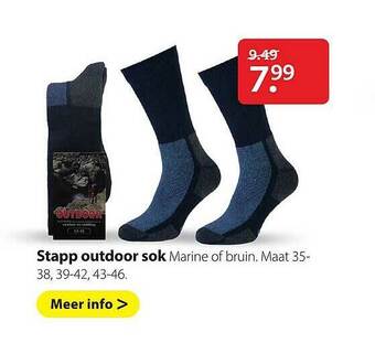 Boerenbond Stapp Outdoor Sok Marine Of Bruin aanbieding