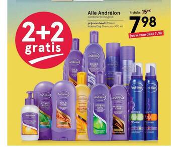 Etos Alle Andrélon 2+2 Gratis aanbieding