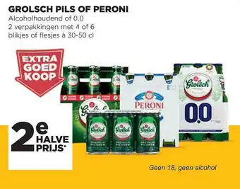 Jumbo Grolsch pils of peroni aanbieding