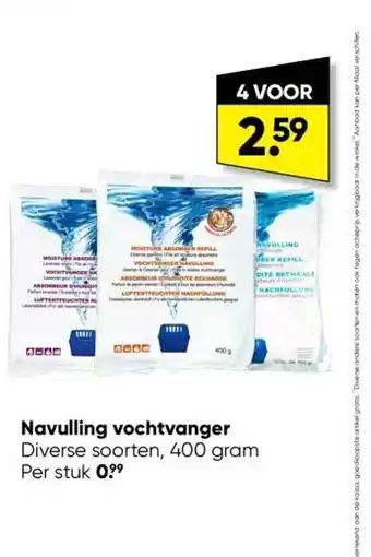 Big Bazar Navulling vochtvanger aanbieding