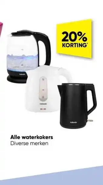 Big Bazar Alle waterkokers aanbieding