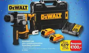 Toolstation Dewalt dch172e2t-qw accu combihamermachine powerstack combopack aanbieding