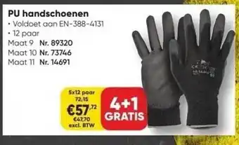 Toolstation Pu handschoenen aanbieding