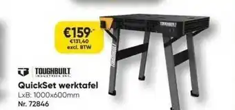 Toolstation Toughbuilt quickset werktafel aanbieding