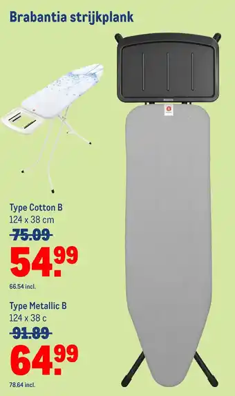 Makro Brabantia strijkplank aanbieding