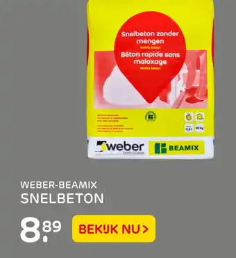 Praxis Weber-Beamix Snelbeton aanbieding