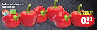 Dirk Hollandse biologische rode paprika aanbieding