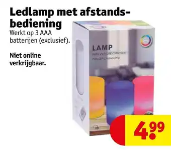 Kruidvat Ledlamp met afstands-bediening aanbieding