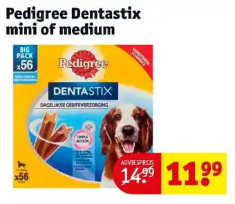 Kruidvat Pedigree Dentastix mini of medium aanbieding