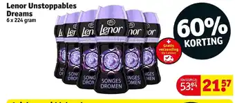 Kruidvat Lenor Unstoppables Dreams 6 x 224 gram aanbieding