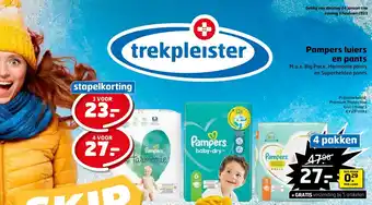 Trekpleister Pampers luiers en pants aanbieding