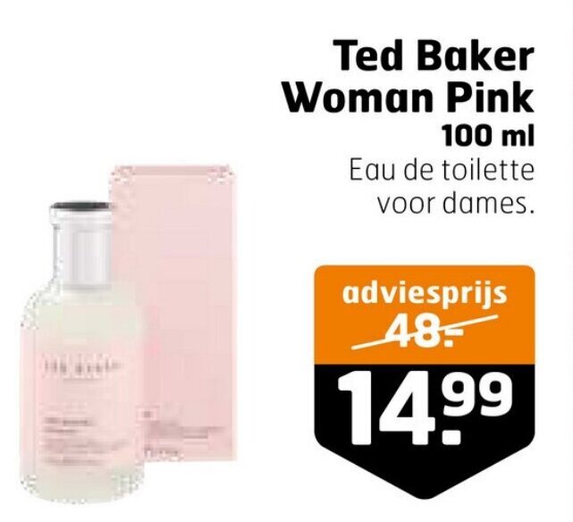Ted Baker Woman Pink 100 ml aanbieding bij Trekpleister