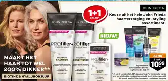 Trekpleister Keuze uit hele John Frieda haarverzorging en-styling assortiment 1+1 gratis aanbieding